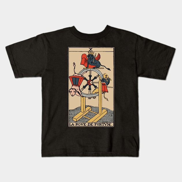 Vintage Tarot Card Fortune Kids T-Shirt by KewaleeTee